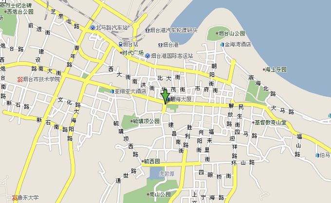 烟台交通地图烟台市主要交通路段